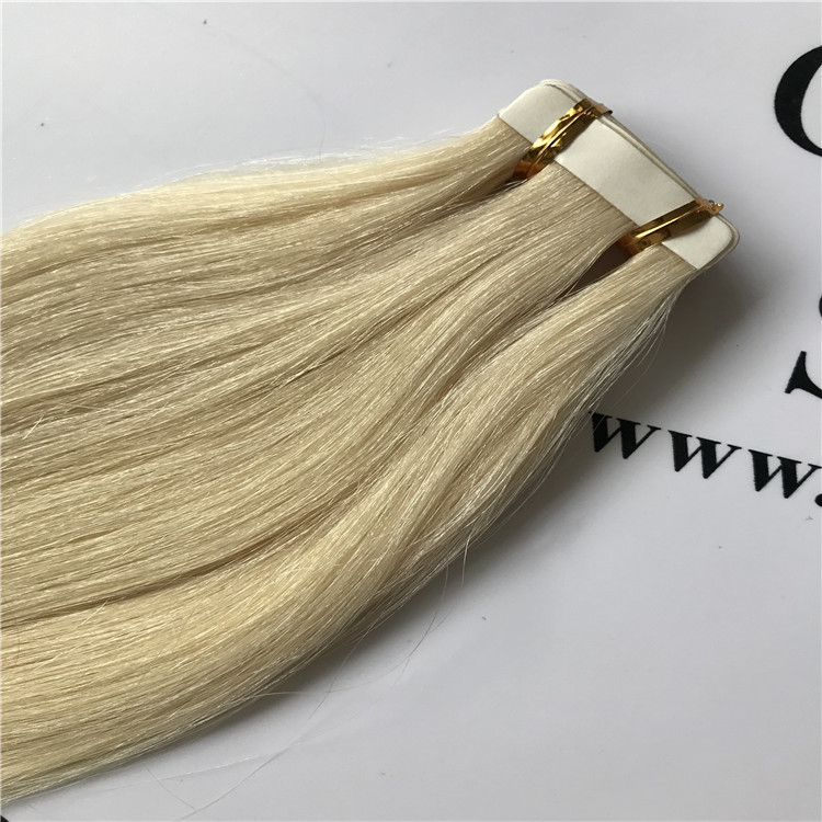 Platinum blonde tape in hair extension H33